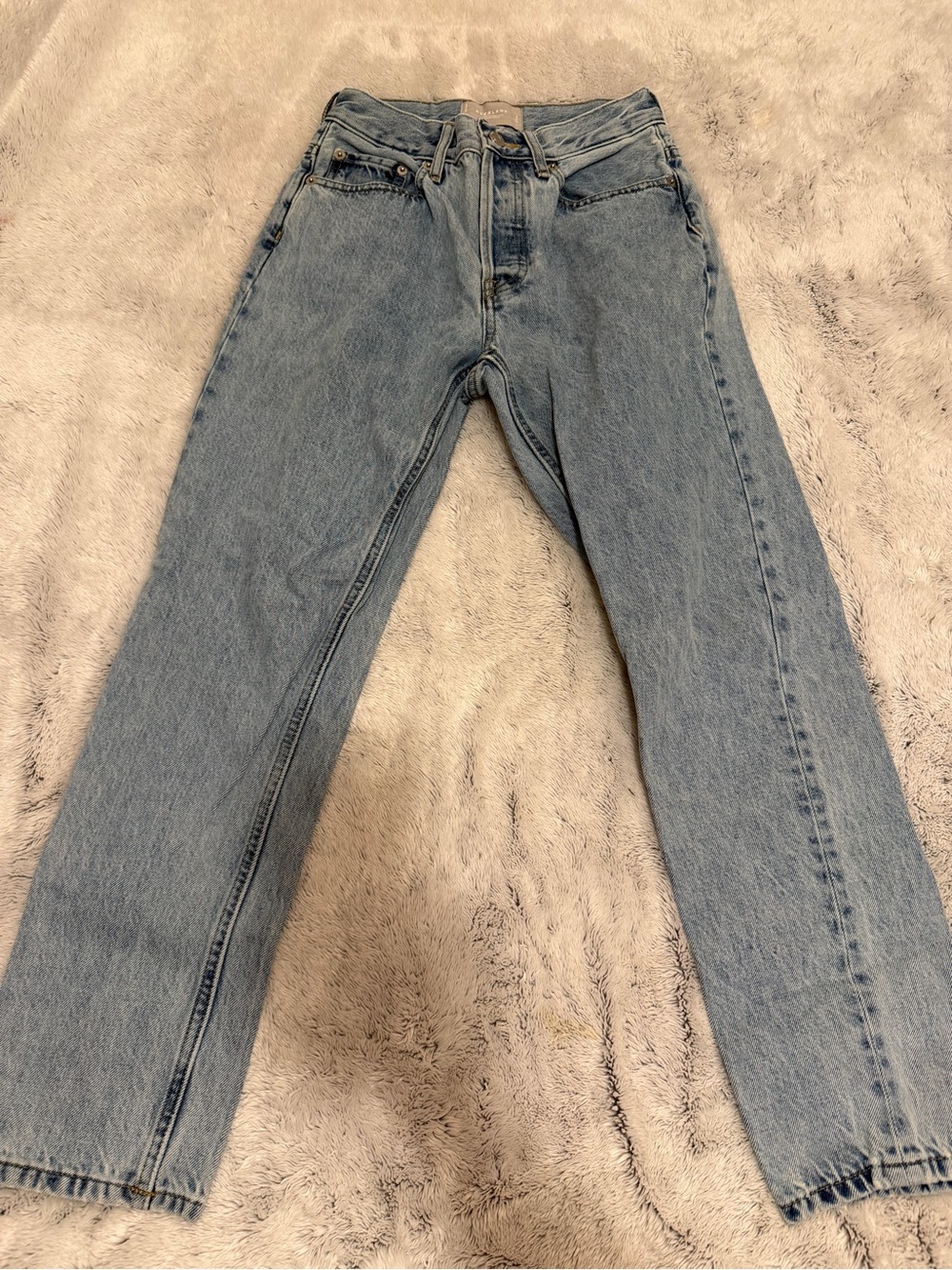 Everlane Light Blue Straight-Leg Crop Jeans